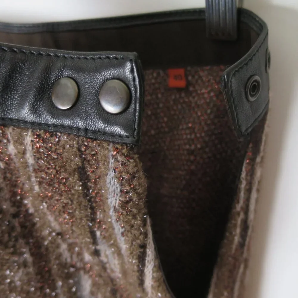 Missoni Slim Knit Trouser Pant With Leather Trim Waist Size 40 - Picture 8 of 14